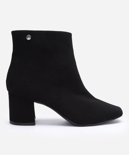 bota cano baixo salto médio via uno preto 34 bota cano baixo salto médio via uno preto 34