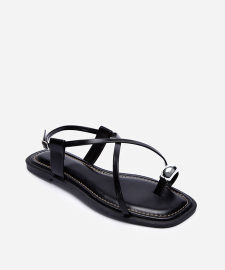 rasteirinha com aviamento oneself preta 34