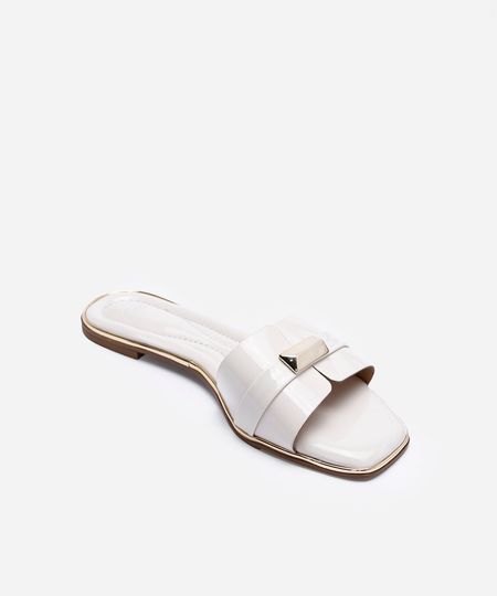 rasteirinha bico quadrado tira larga branca 36 rasteirinha bico quadrado tira larga branca 36