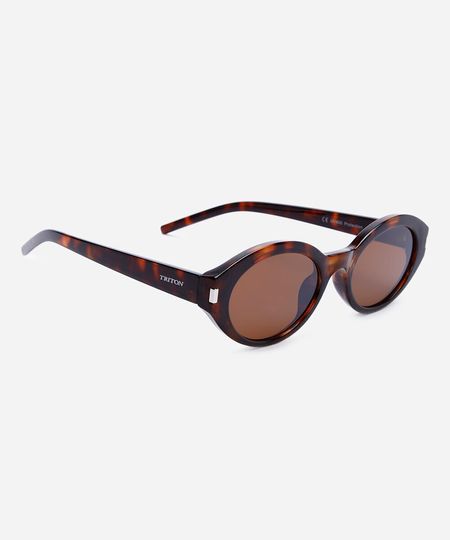 óculos de sol oval tartaruga triton marrom UNICO óculos de sol oval tartaruga triton marrom UNICO