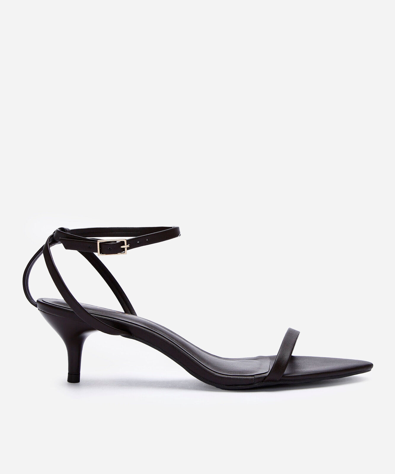 sandália feminina salto kitten heel oneself marrom