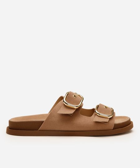 papete com fivelas texturizada oneself bege 36