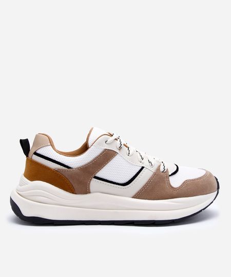 tênis casual com recortes ace marrom 35 tênis casual com recortes ace marrom 35