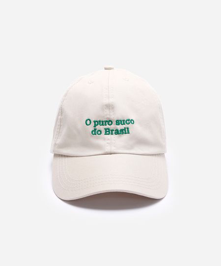 boné aba curva de sarja bordado bege UNICO boné aba curva de sarja bordado bege UNICO