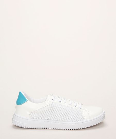 tênis casual com micro furos oneself branco 34