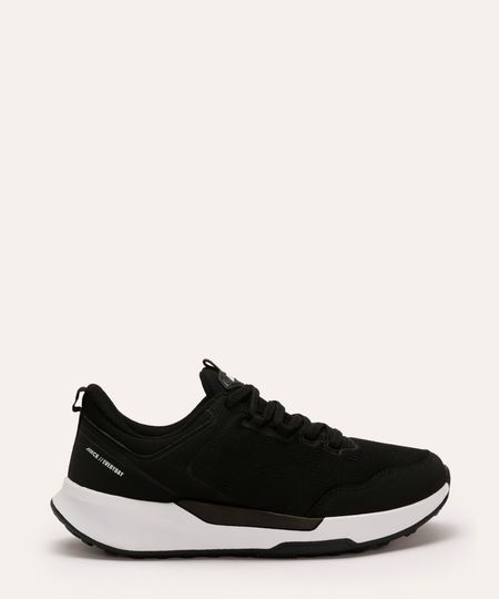tênis esportivo com recortes ace preto 39