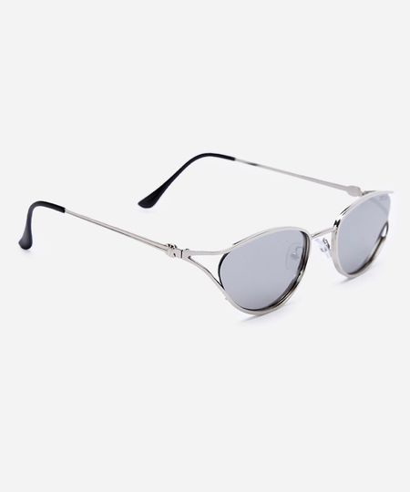 óculos de sol oval feminino triton prata UNICO