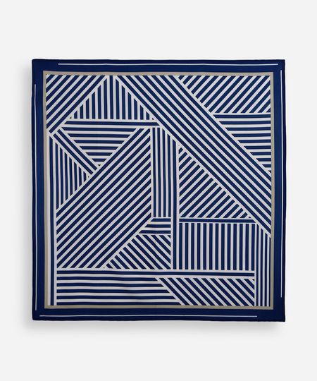 lenço geométrico azul UNICO
