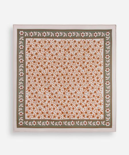 lenço floral verde UNICO