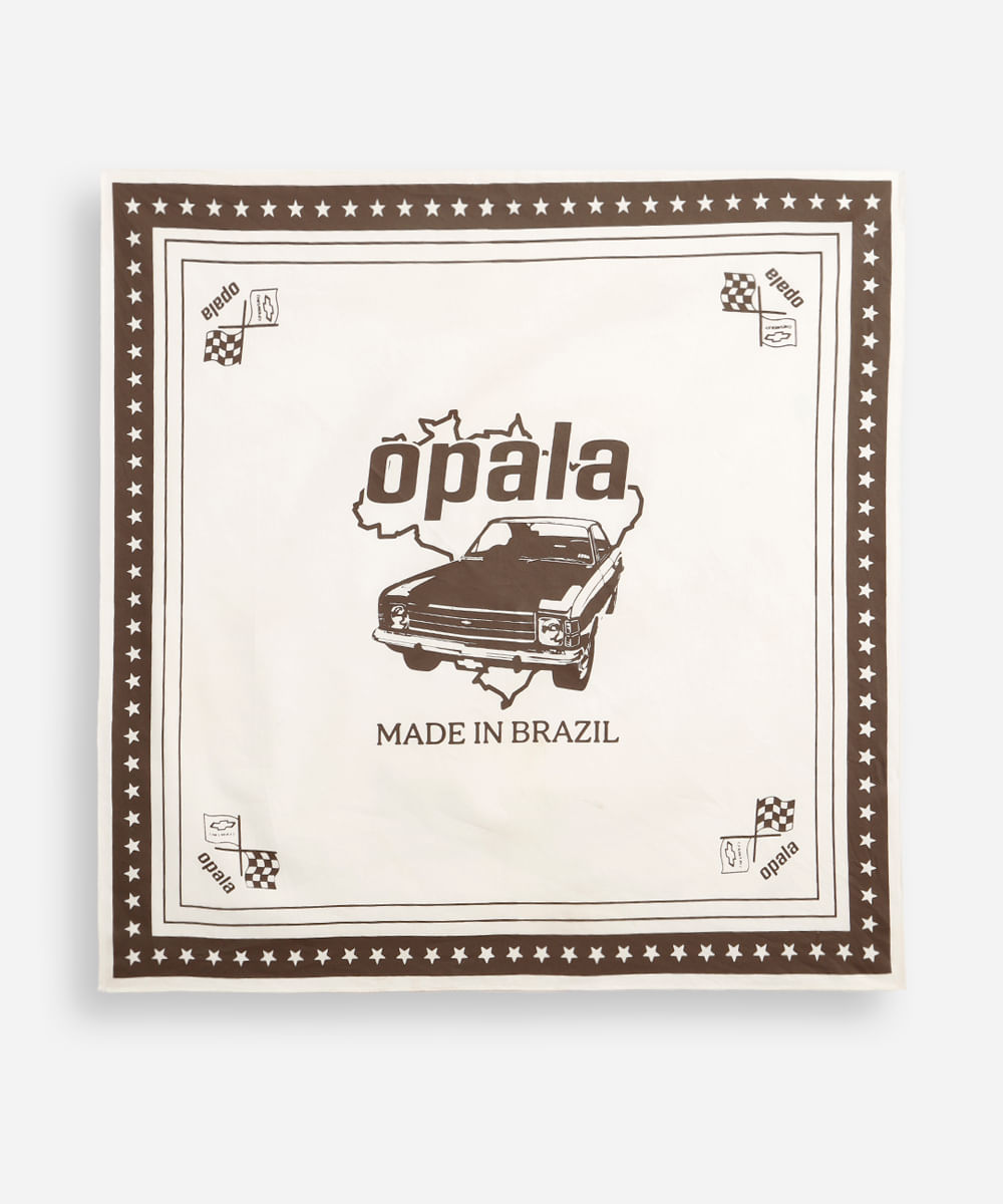lenço de algodão chevrolet opala off white lenço de algodão chevrolet opala off white