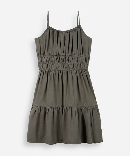 vestido curto juvenil com alças finas verde 12