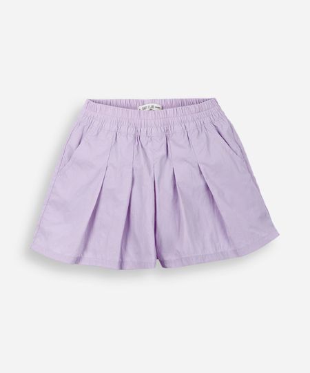 short saia infantil pregas nylon lilás 3