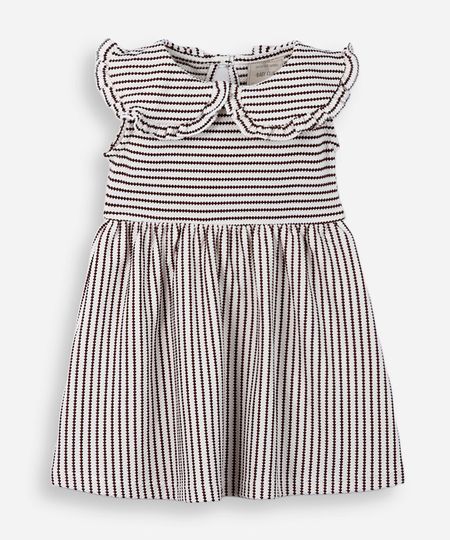 vestido infantil listrado marrom 3