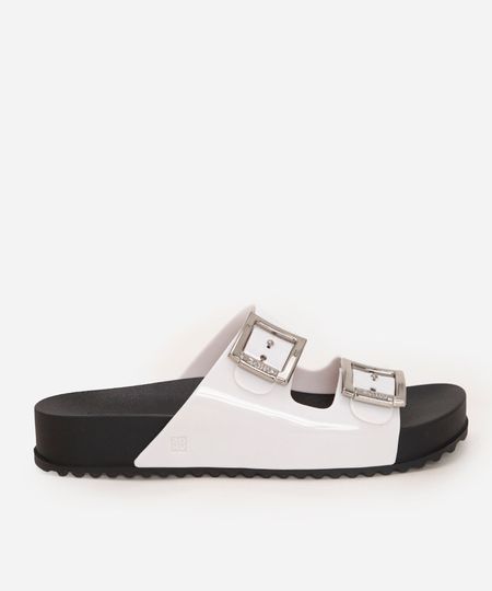 sandália partner com fivela zaxy branco 35