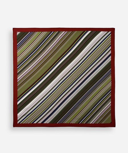 lenço quadrado listrado verde UNICO lenço quadrado listrado verde UNICO