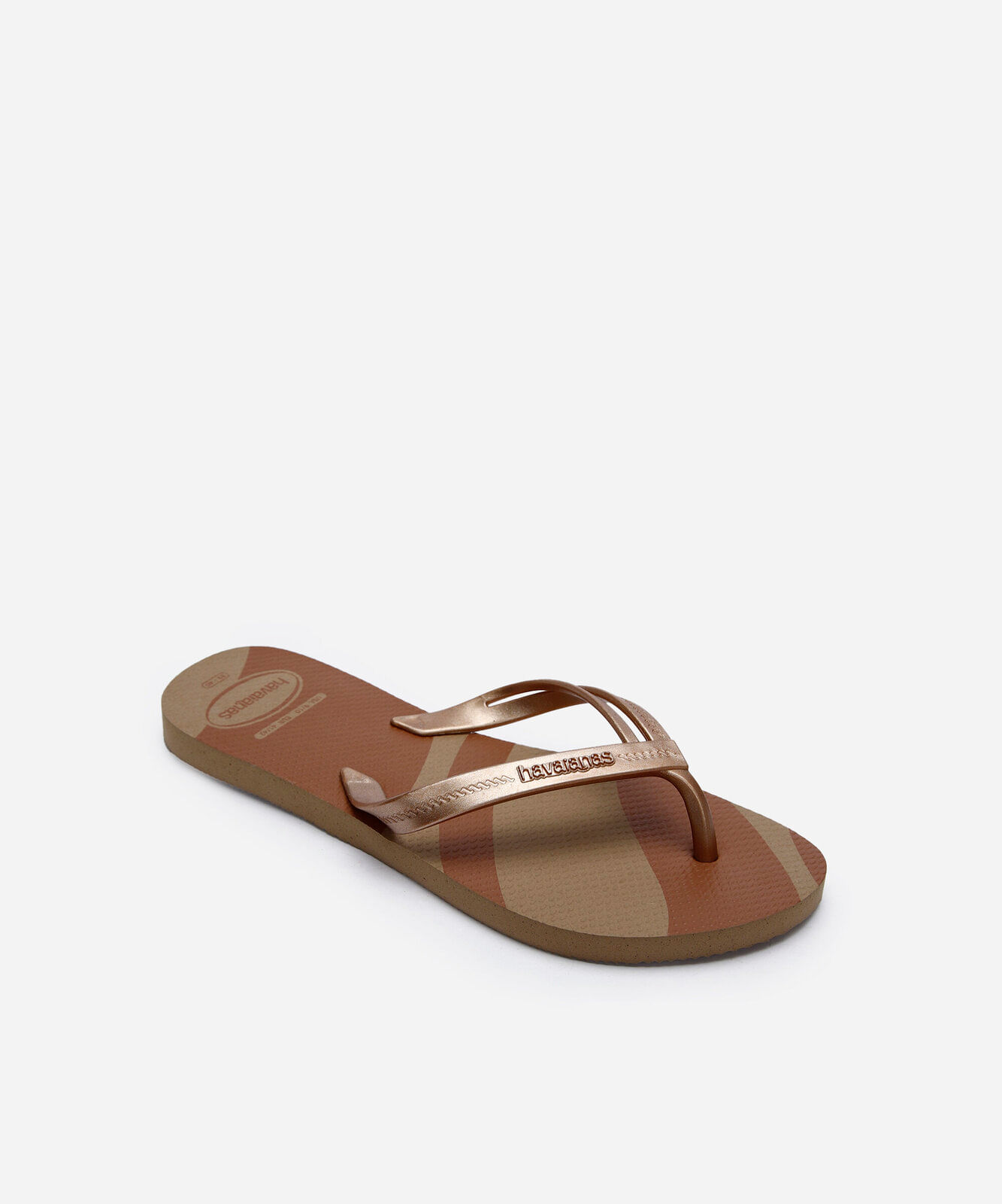 Vista 2 chinelo havaianas elegance colorido C&A Rosê C&A Rosê