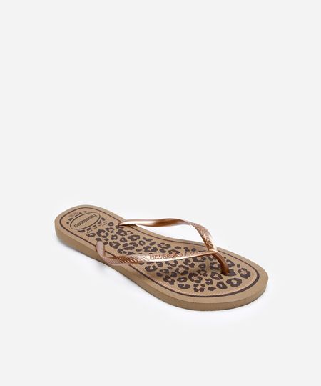 chinelo havaianas slim animal print colorido 37-38 chinelo havaianas slim animal print colorido 37-38