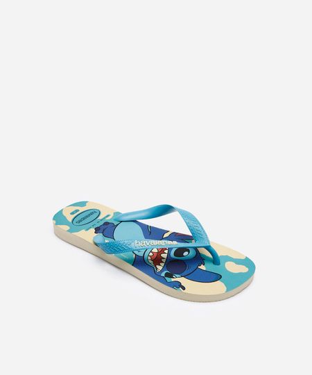 chinelo havaianas stitch azul 33-34 chinelo havaianas stitch azul 33-34