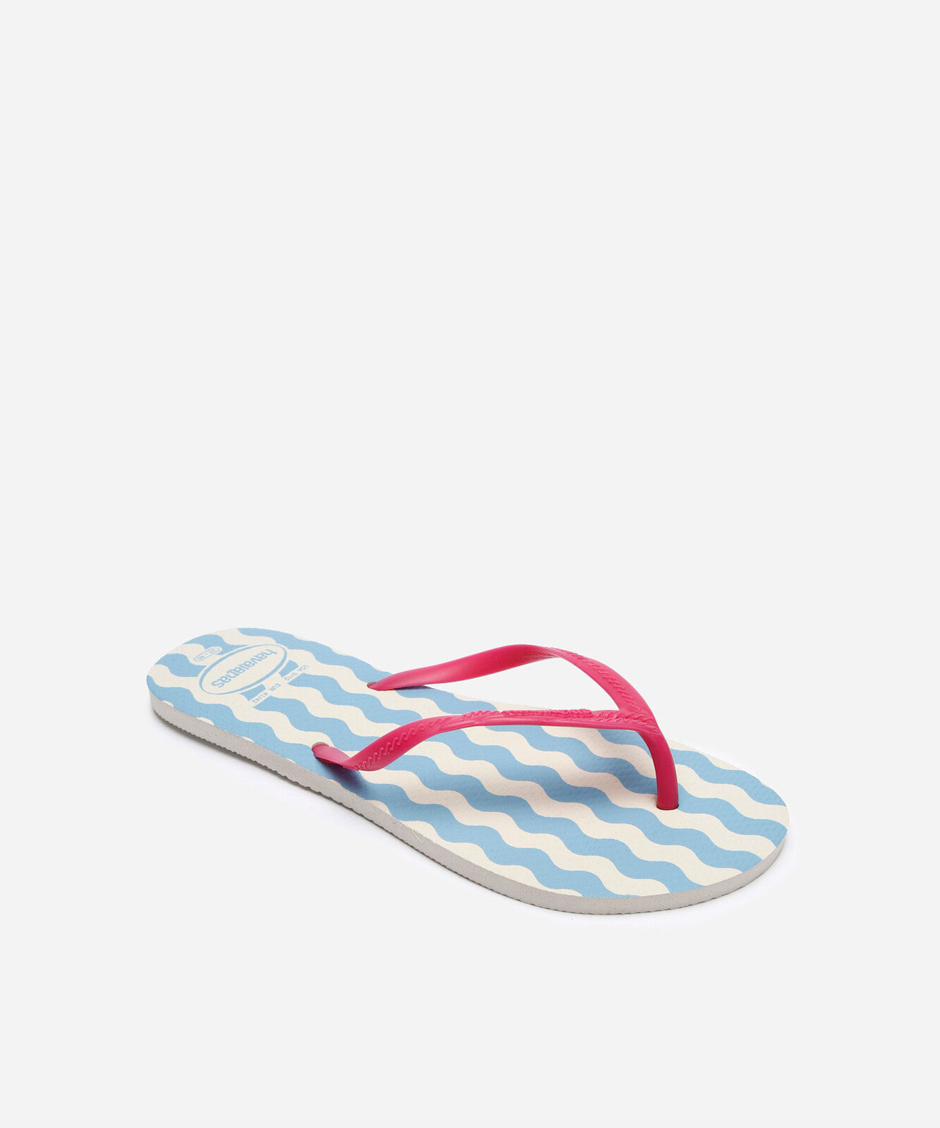 Vista 2 chinelo havaianas fantasy listrado colorido C&A Bege C&A Bege