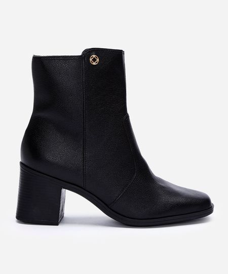 bota cano médio salto grosso bebecê preta 34