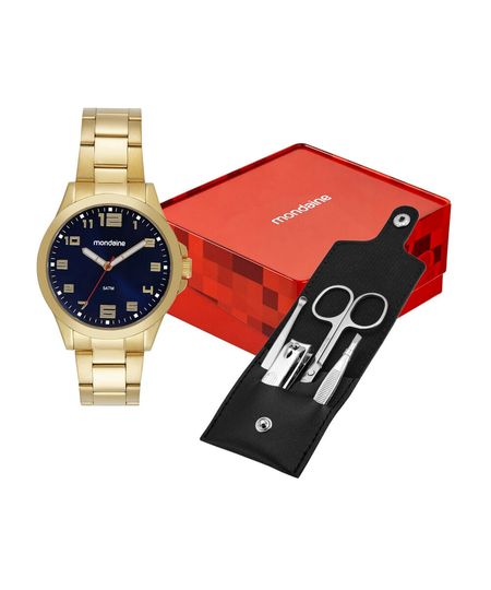 kit relógio masculino mondaine analógico 83516gpmvde1kb dourado UNICO kit relógio masculino mondaine analógico 83516gpmvde1kb dourado UNICO