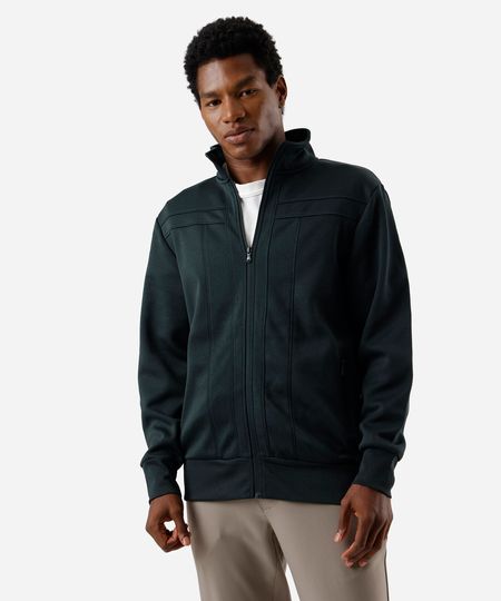 jaqueta de moletom slim comfort verde G