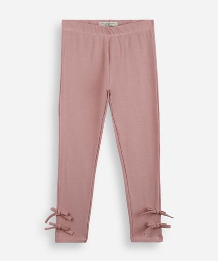calça legging infantil com lacinhos na barra rosa 4 calça legging infantil com lacinhos na barra rosa 4