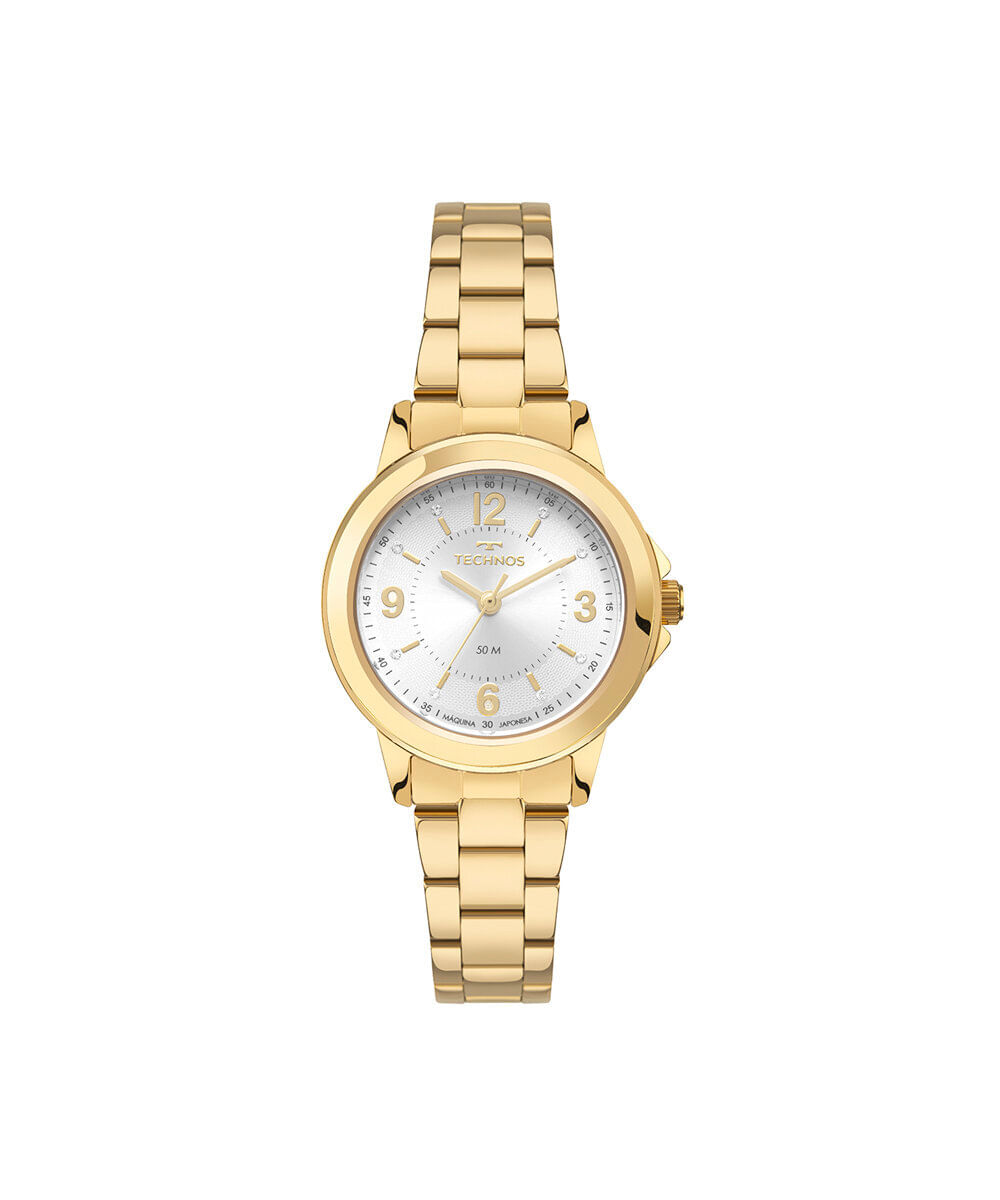 relógio feminino technos analógico 2036nbd 1k dourado