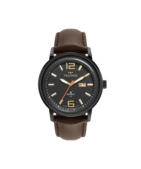 relógio masculino technos analógico calendário 2115txu 0x preto UNICO