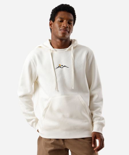 blusão masculino de moletom com capuz e bordado off white P blusão masculino de moletom com capuz e bordado off white P