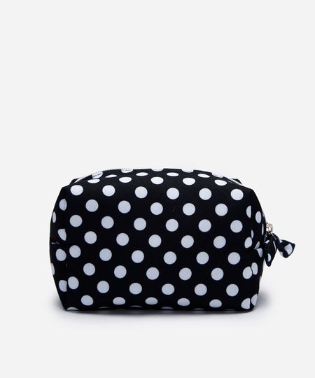 nécessaire estampada poá preta UNICO nécessaire estampada poá preta UNICO