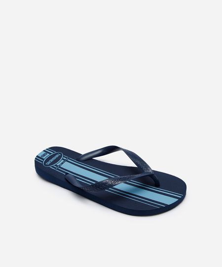 chinelo havaianas listrado azul 37-38