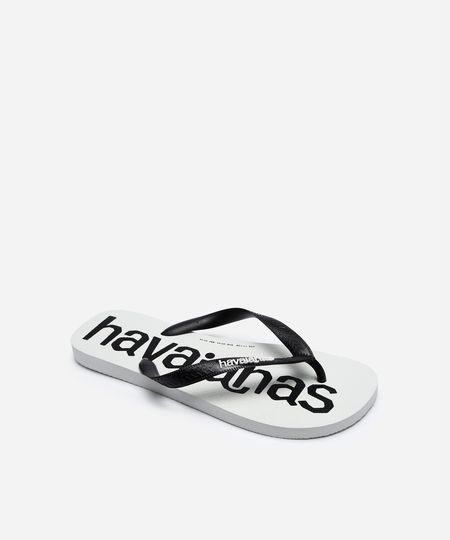 chinelo havaianas estampado branco 39-40