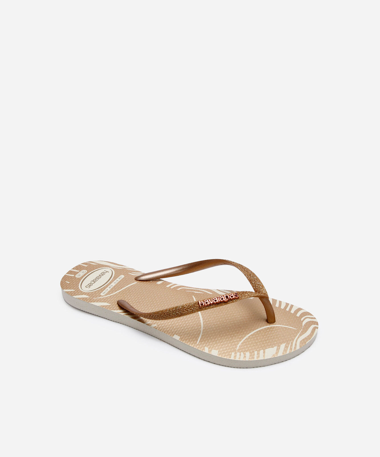 Vista 2 chinelo havaianas feminino glitter edge bege C&A BEGE MEDIO C&A BEGE MEDIO