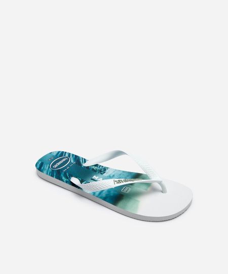 chinelo havaianas top surfer estampado branco 41-42