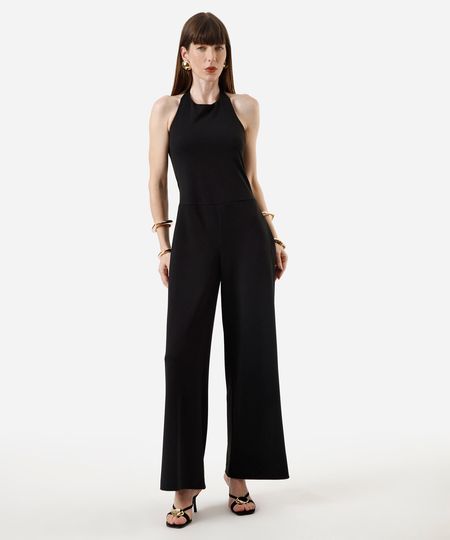 macacão feminino frente única preto GG