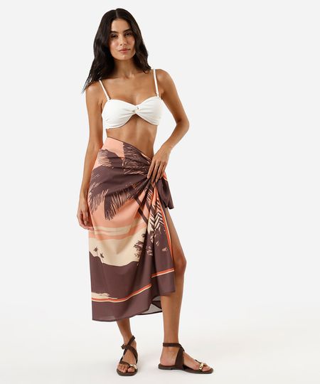 canga feminina coqueiro colorido UNICO canga feminina coqueiro colorido UNICO