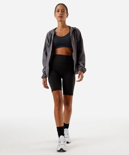 bermuda feminina esportiva ace com bolsos preta P bermuda feminina esportiva ace com bolsos preta P