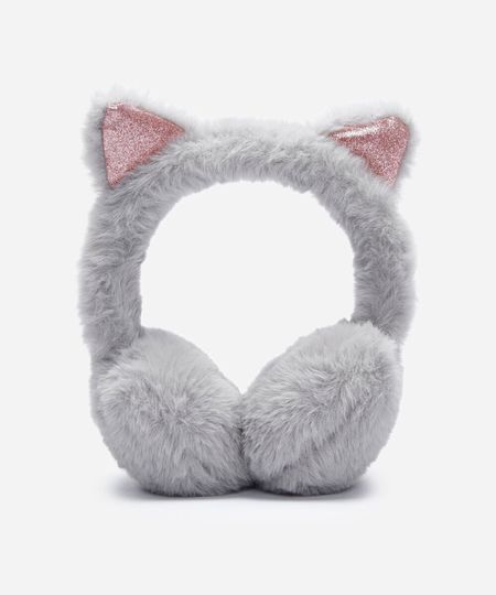 protetor de orelha infantil gatinha cinza UNICO protetor de orelha infantil gatinha cinza UNICO