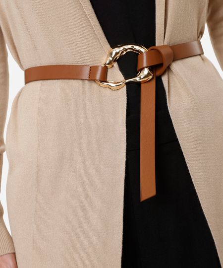 cinto de amarração com fivela orgânica marrom 95CM cinto de amarração com fivela orgânica marrom 95CM