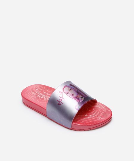 chinelo slide infantil guerreiras do k-pop hundrix gaspea rosa 28 chinelo slide infantil guerreiras do k-pop hundrix gaspea rosa 28