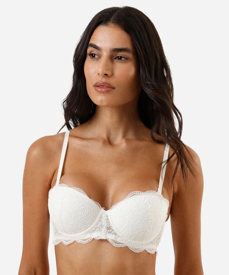 sutiã meia taça com alça removíveis e renda off white 48 sutiã meia taça com alça removíveis e renda off white 48