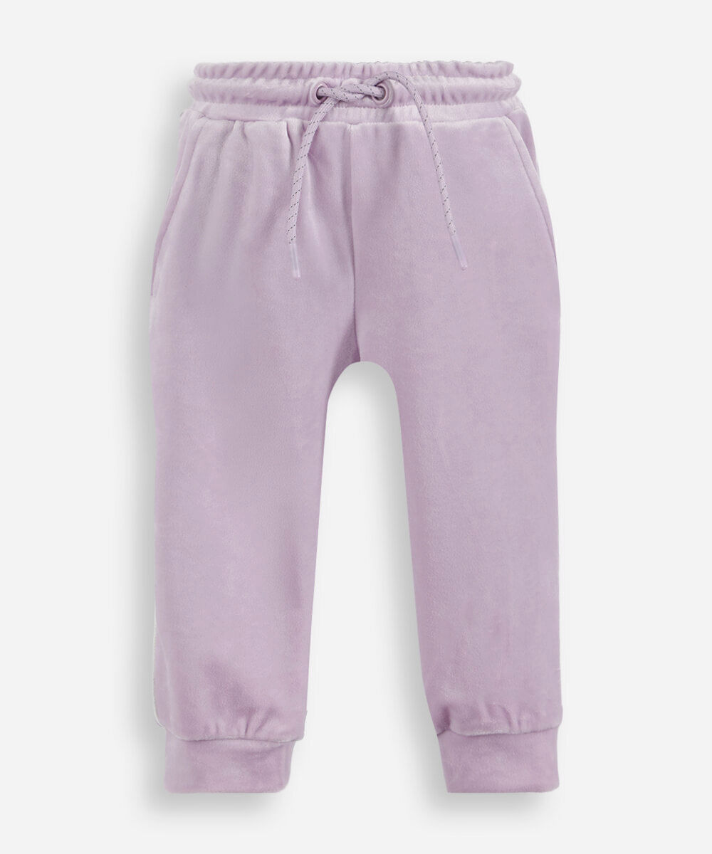 calça jogger infantil de push lilás