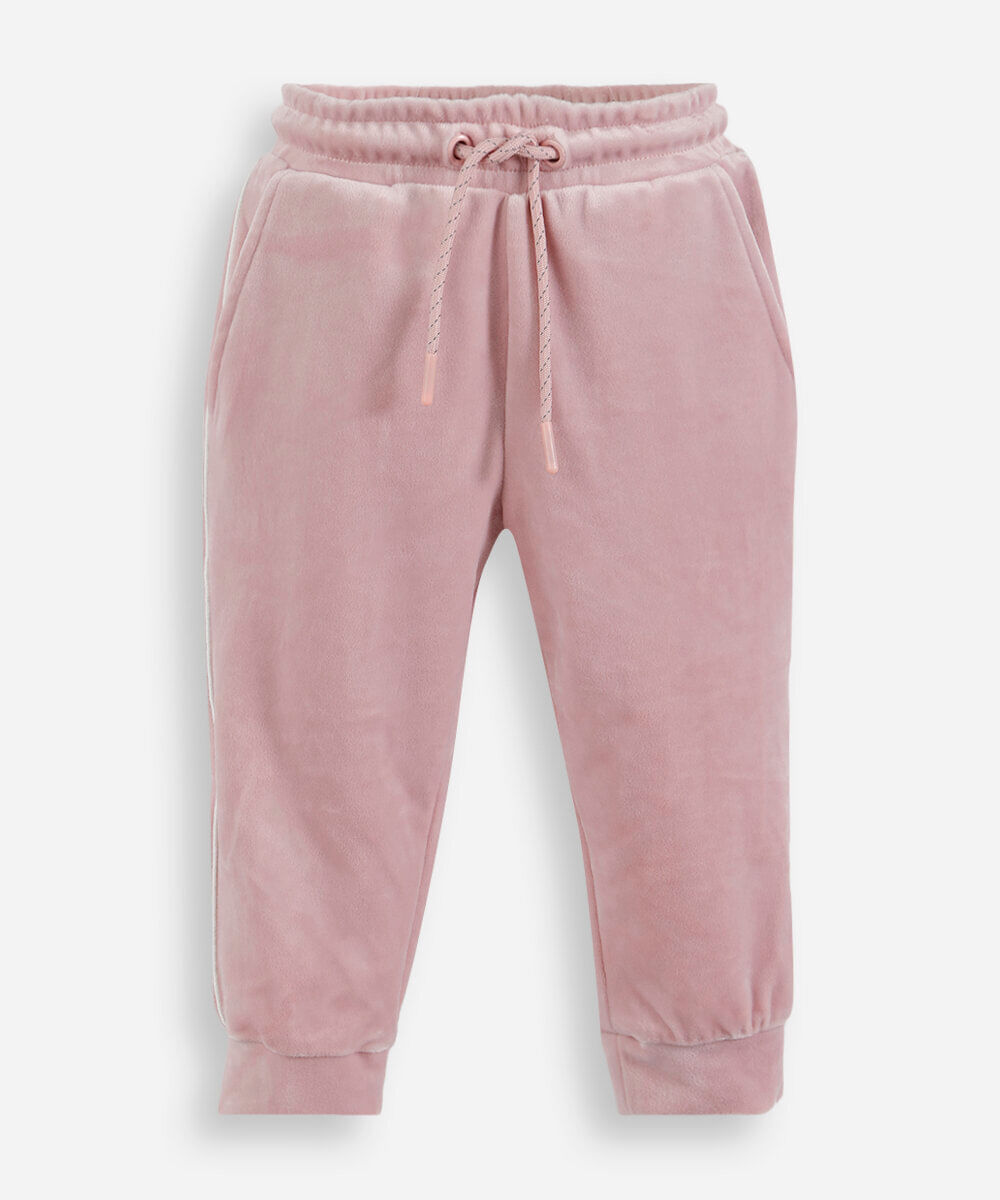 calça jogger infantil de push rosa