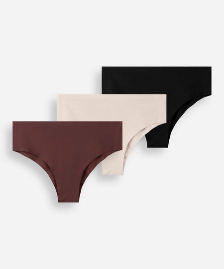 kit de 3 calcinhas caleçon feminina colorido M kit de 3 calcinhas caleçon feminina colorido M