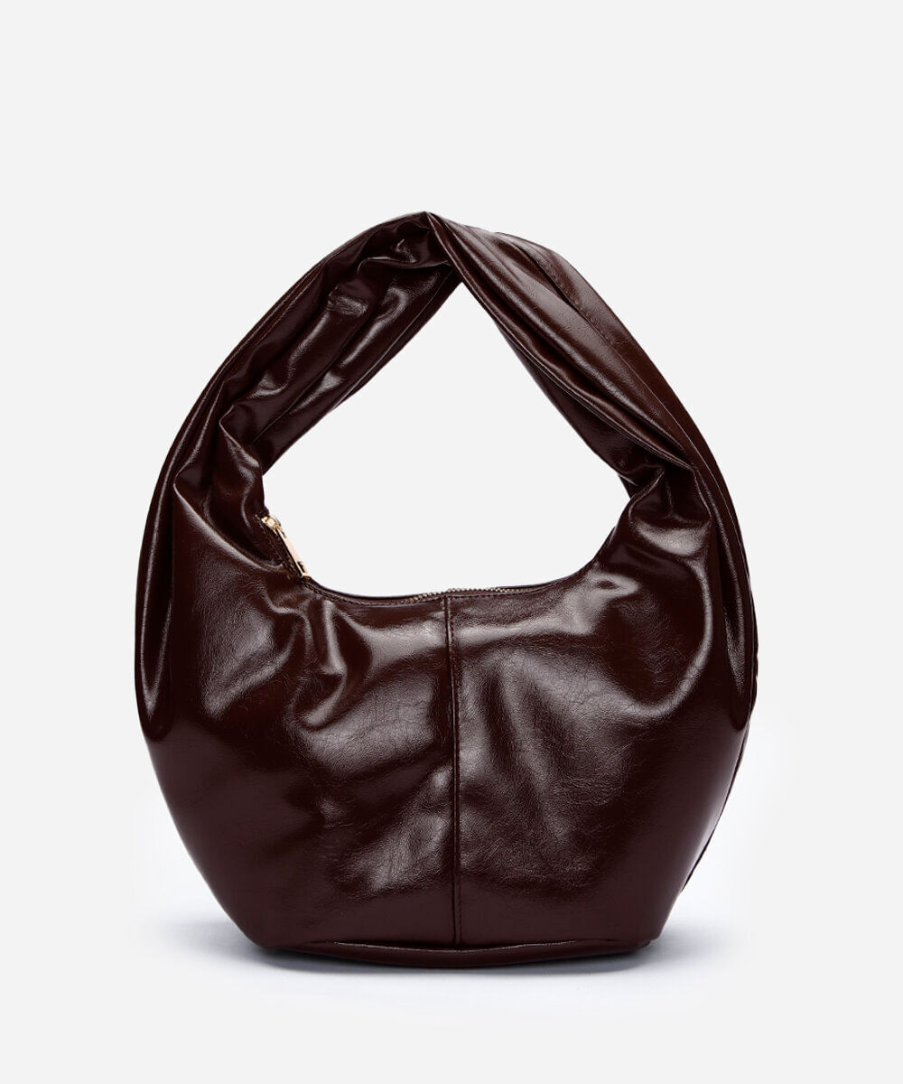 bolsa shoulder glossy marrom