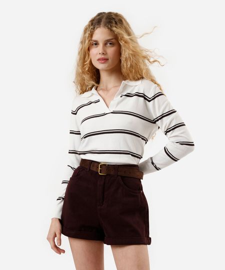 short mom feminino de sarja cintura alta vinho 34