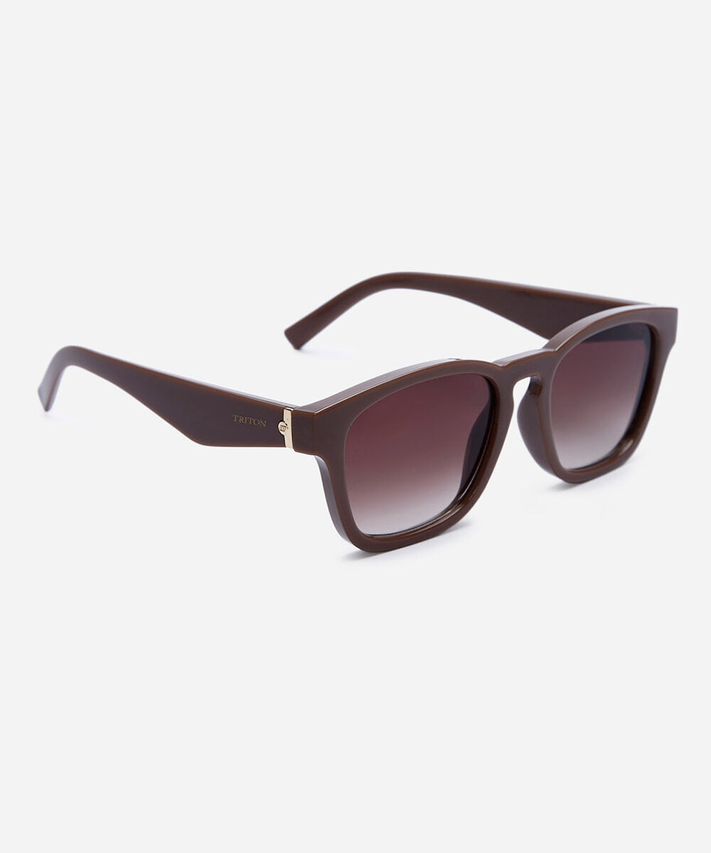 óculos de sol feminino quadrado triton marrom