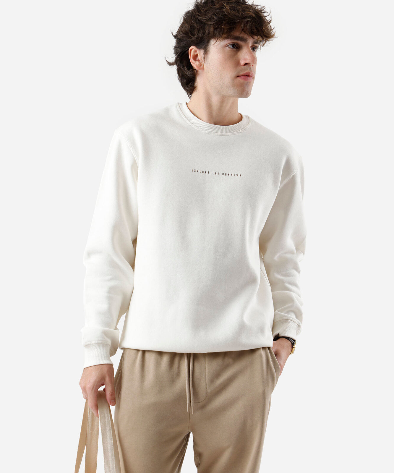 blusão masculino de moletom photoprint off white