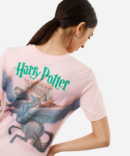 camiseta feminina de algodão harry potter rosa G camiseta feminina de algodão harry potter rosa G